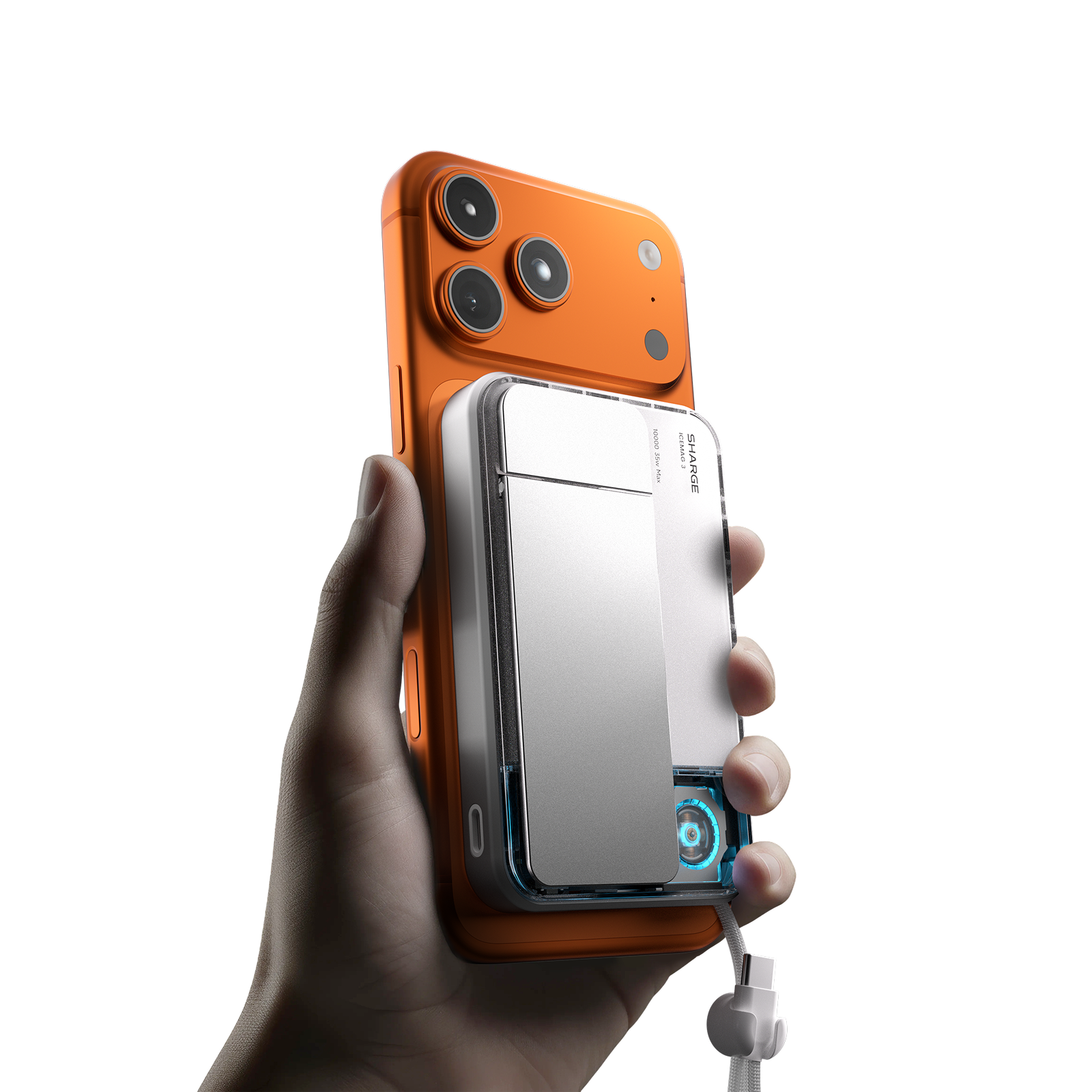 SHARGE ICEMAG 3 Power Bank(35W, 10K, Qi2.2 25W, Built-in Cable)