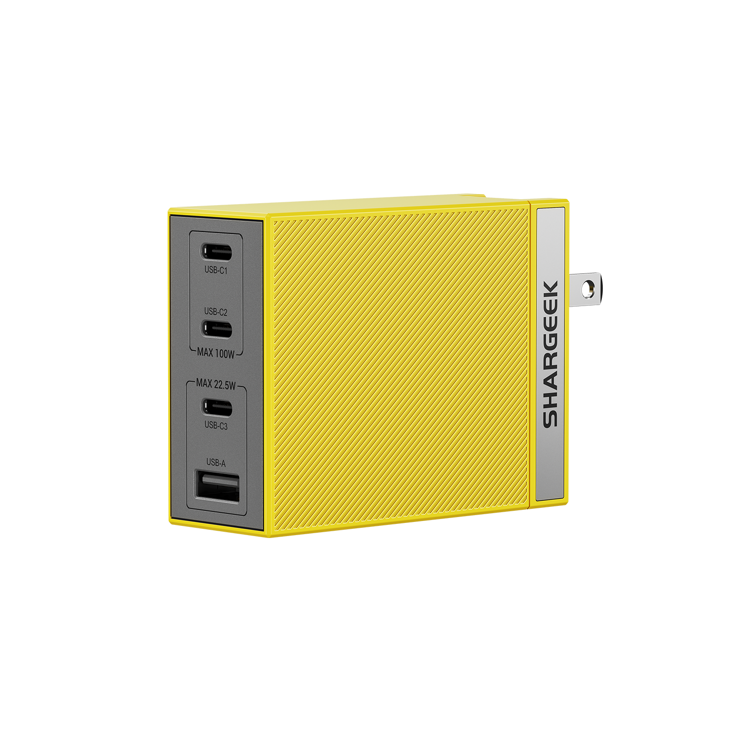 Shargeek 100W Pro GaN Charger 4-Port USB-C USB-A Multiple Output Fast Phone Charger 
