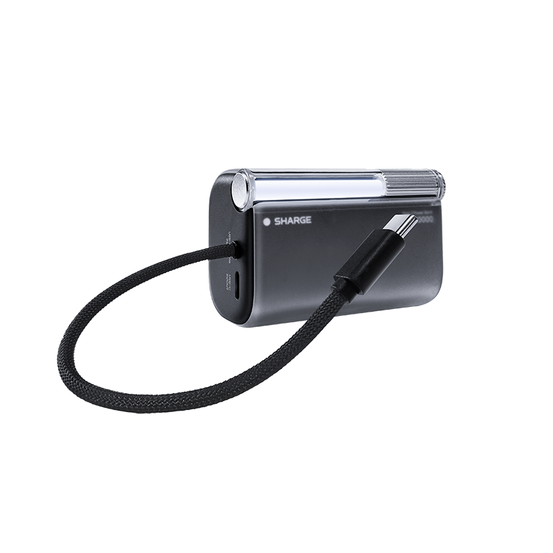 SHARGE Flow 3 Power Bank (45W, 10K, Built-in Cable)