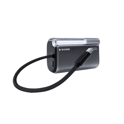 SHARGE Flow 3 Power Bank (45W, 10K, Built-in Cable)
