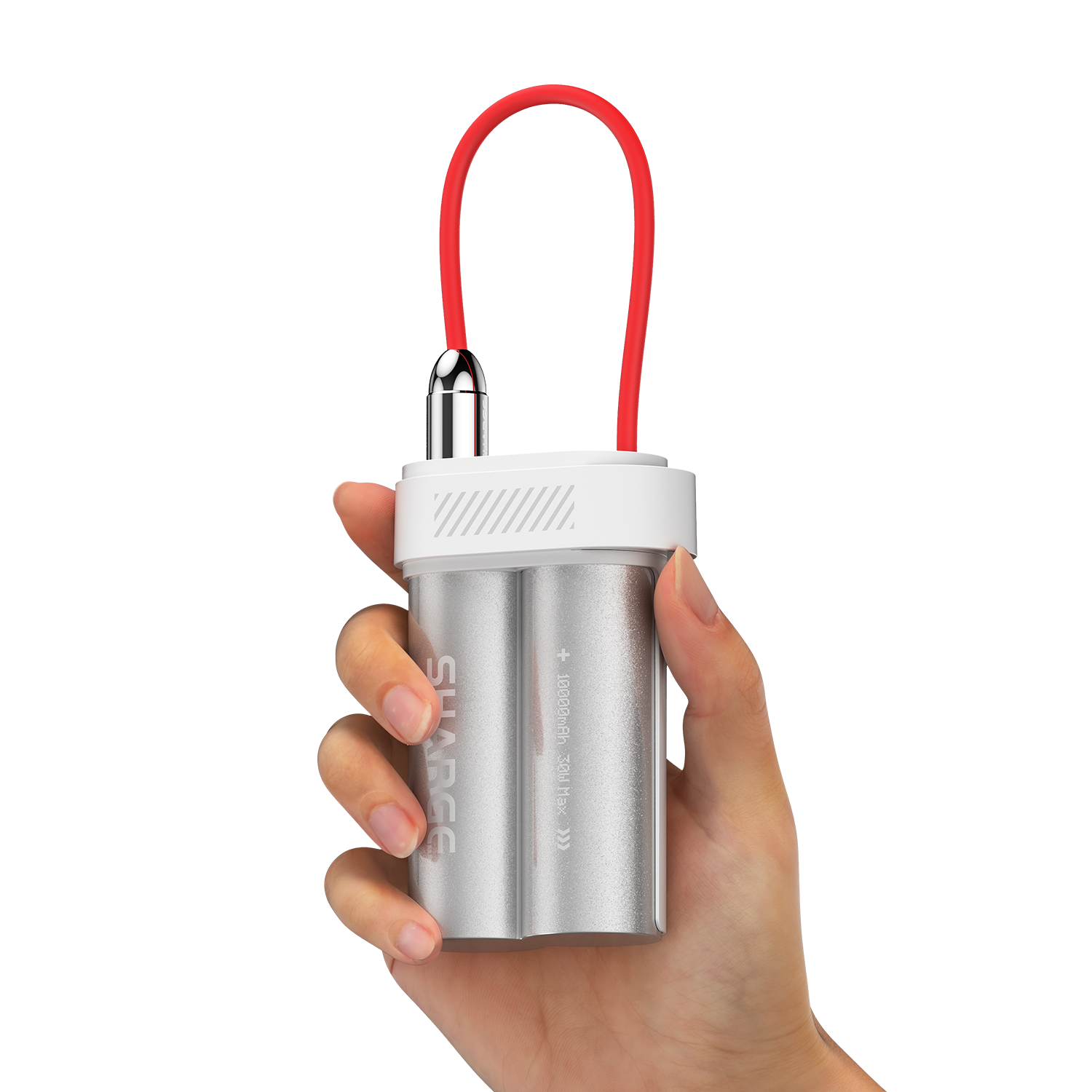 sharge Power Bank 10000mAh 30W Portable Charger with Built-in Type C Cable USB-C and USB-A Port Battery Pack for iPhone 16/15 Galaxy S24 iPad Pixel 9